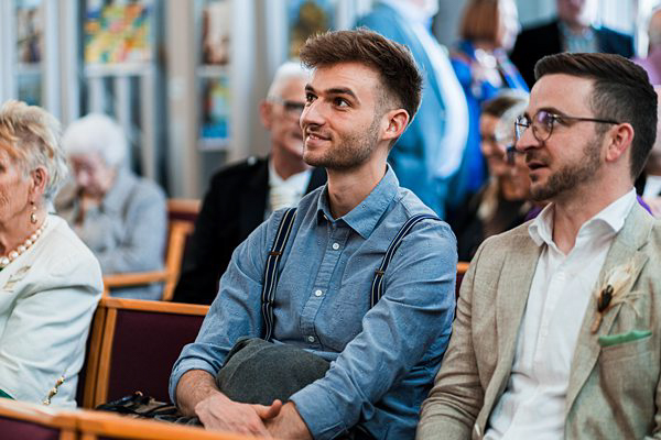 Attendees listening attentively at an event.